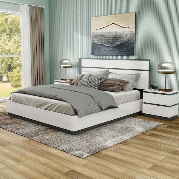 Summit Run 3-Piece White Wood California King Bedroom Set