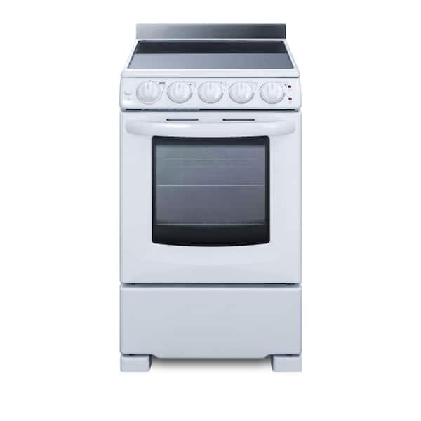 20 in. 2.3 cu. ft. 4 Burner Elements Slide-In Electric Range in White