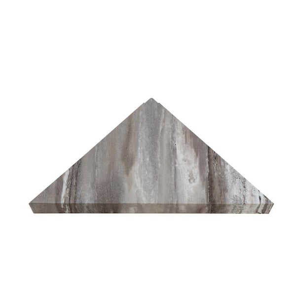 PALISADE 14.56 in. x 7.12 in. Vinyl Waterproof Corner Shower Shelf in Louvre Granite