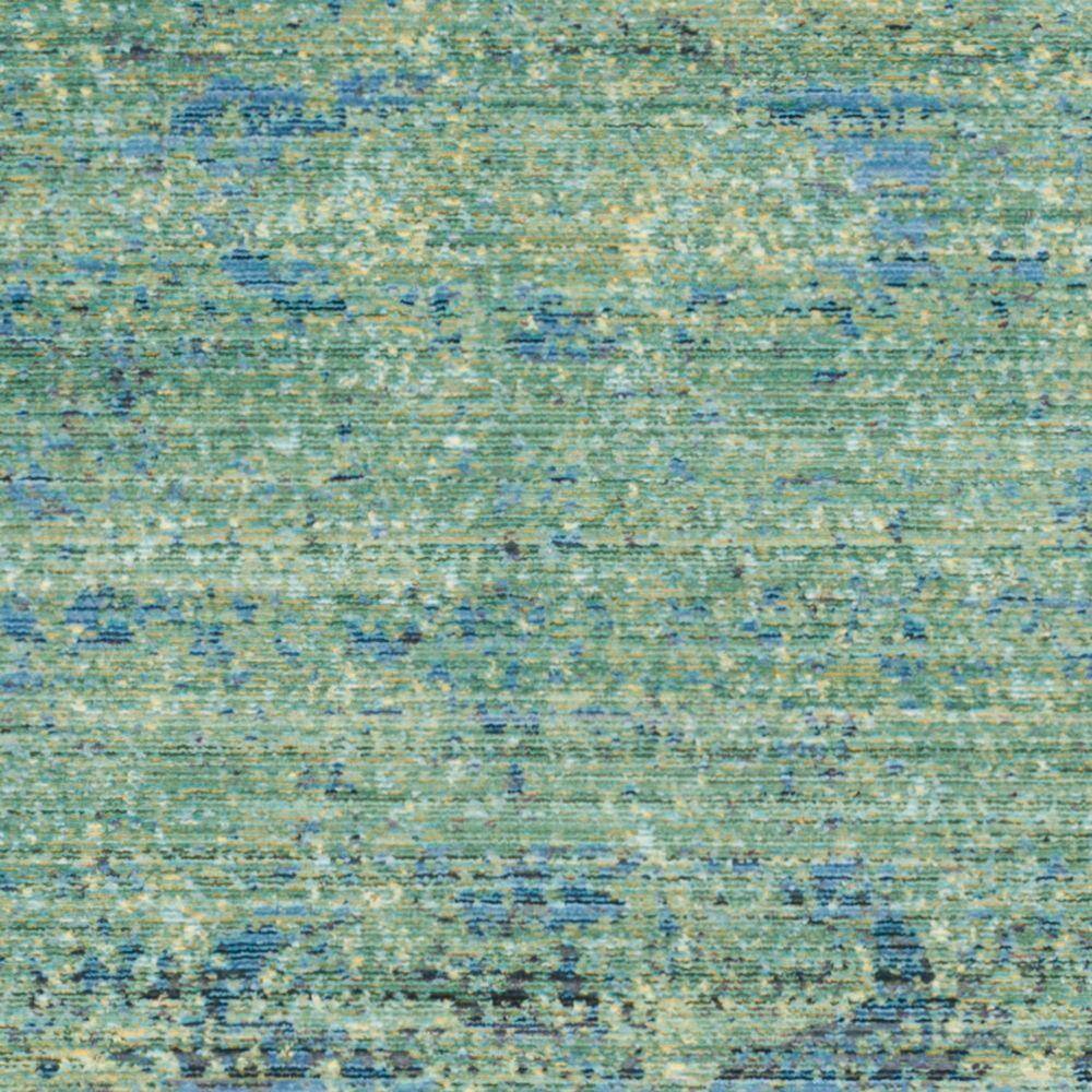 Lush Green Abstract 4' x 6' Hand-Knotted Wool Blend Area Rug