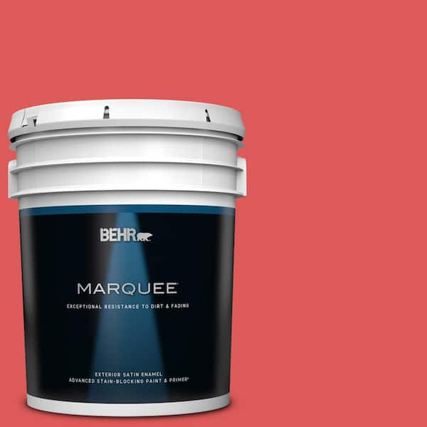 BEHR MARQUEE 5 gal. #150B-6 Firecracker Satin Enamel Exterior Paint & Primer