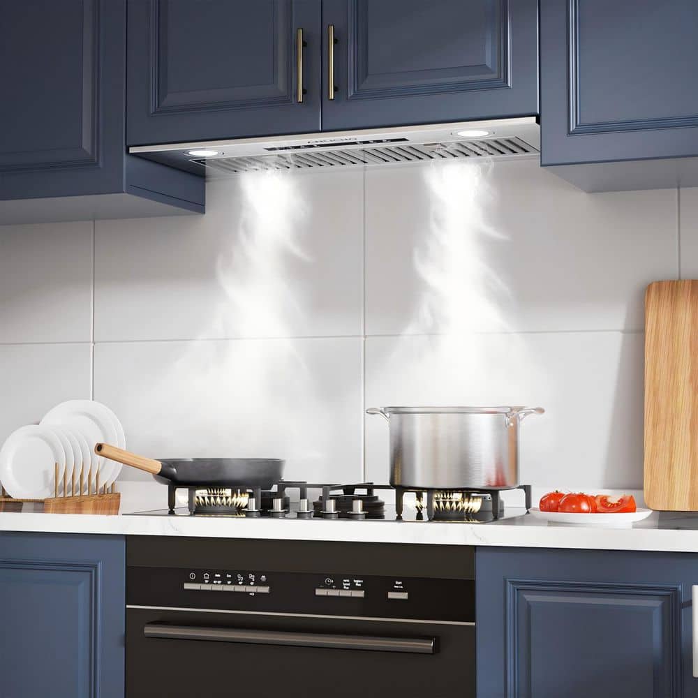 36 in. 600 CFM Convertible Ducted to Ductless Insert Range Hood in ...