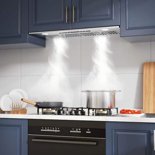 36 in. 600 CFM Convertible Ducted to Ductless Insert Range Hood in Stainless Steel with Baffle Filter, LED Lighting