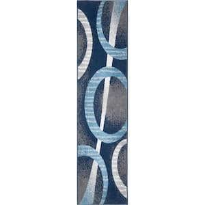 Premium Dark Blue 2 ft. x 7 ft. Indoor Area Rug