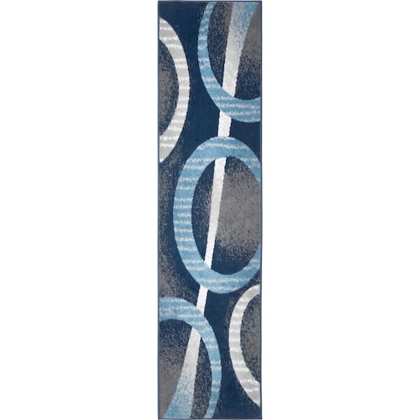 Premium Dark Blue 2 ft. x 7 ft. Indoor Area Rug