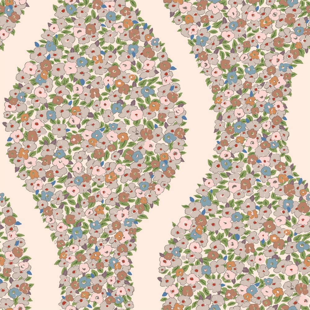 Cosy Posy Floral Peel and Stick Wallpaper in Neutral Colors