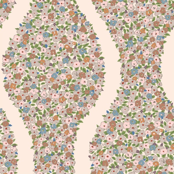 Tempaper She She Camellia Cosy Posy Vinyl Peel and Stick Wallpaper Roll (Covers 28 sq. ft.)