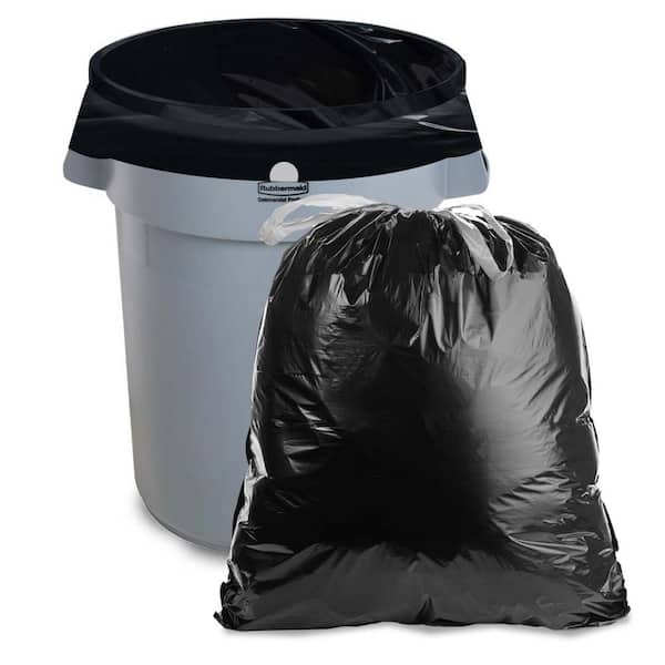 Aluf Plastics 33 gal. 1 Mil Black Drawstring Garbage Bags 34 in. x 40 in. Pack of 150 for Home, Kitchen and Office