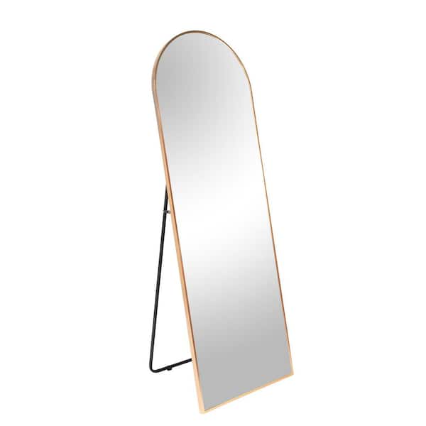 Unbranded 31 in. W x 71 in. H Arched Aluminum Framed Wall Mount Modern Decorative Bathroom Vanity Mirror