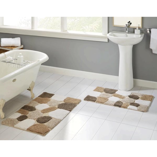 Chesapeake Alloy Moroccan Tile Cotton Anti Skid 2 Piece Bath Rug