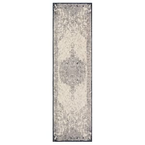 Marion Dove 2 ft. 1 in. x 7 ft. 6 in. Traditional Ornamental Medallion Runner Rug