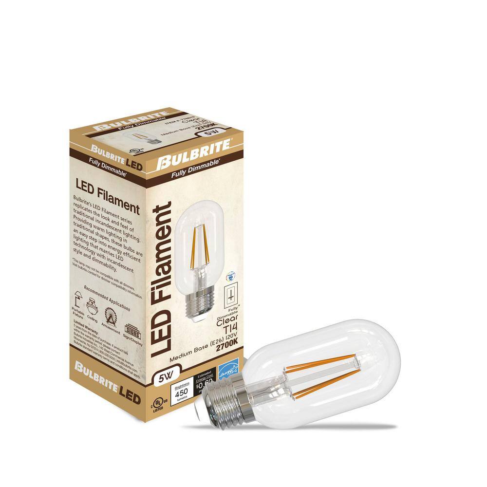 Clear Dimmable Decorative LED Filament Bulb, 4.25 in