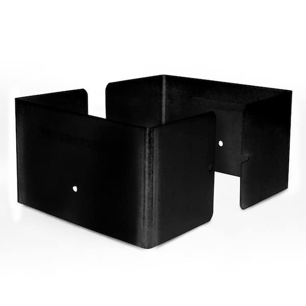 Fence Armor 5 in. L x 5 in. W x 1/4 ft. H Black Fence Post Guard for Wood or Vinyl