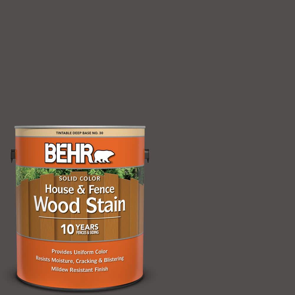 1 gal. #790F-7 Dark Cavern Solid Color House and Fence Exterior Wood Stain