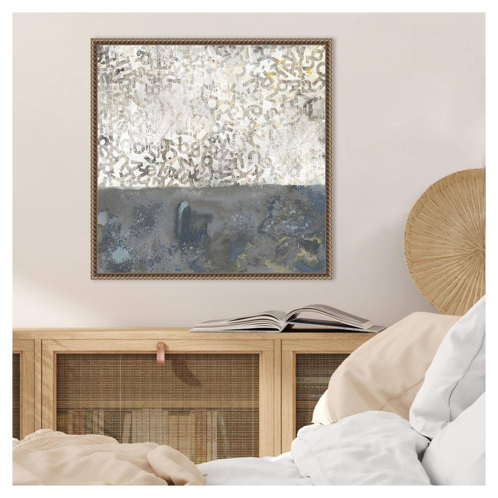 Almost There IV Abstract Canvas Print with Bronze Floater Frame