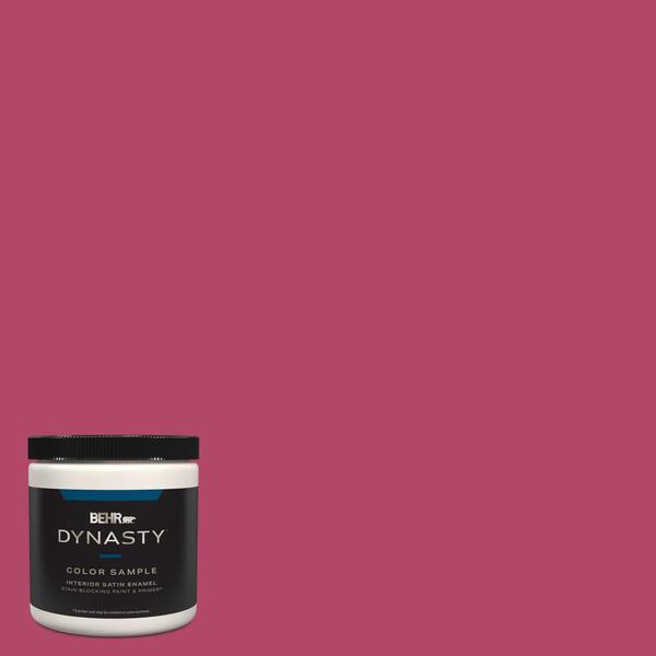 BEHR DYNASTY 8 oz. #HDC-SM16-04 Bing Cherry Pie Satin Enamel Stain-Blocking Interior/Exterior Paint and Primer Sample