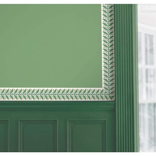 Green Garden Matte Paper Non-Pasted Wallpaper Border