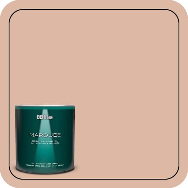BEHR MARQUEE 1 qt. #ECC-60-1 Coral Bay Semi-Gloss Enamel Interior Paint & Primer