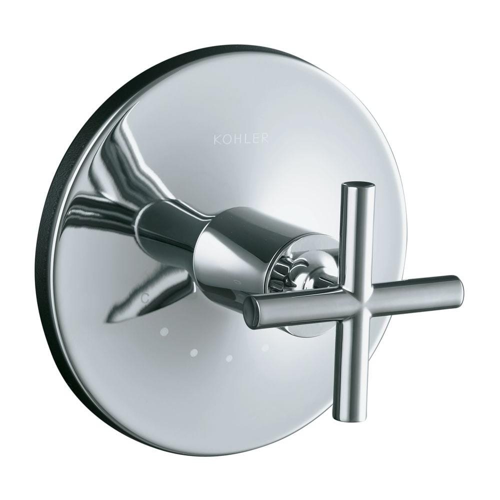 KOHLER Purist 1-Handle Thermostatic Valve Trim Kit with Cross Handle in  Polished Chrome (Valve Not Included) K-T14488-3-CP
