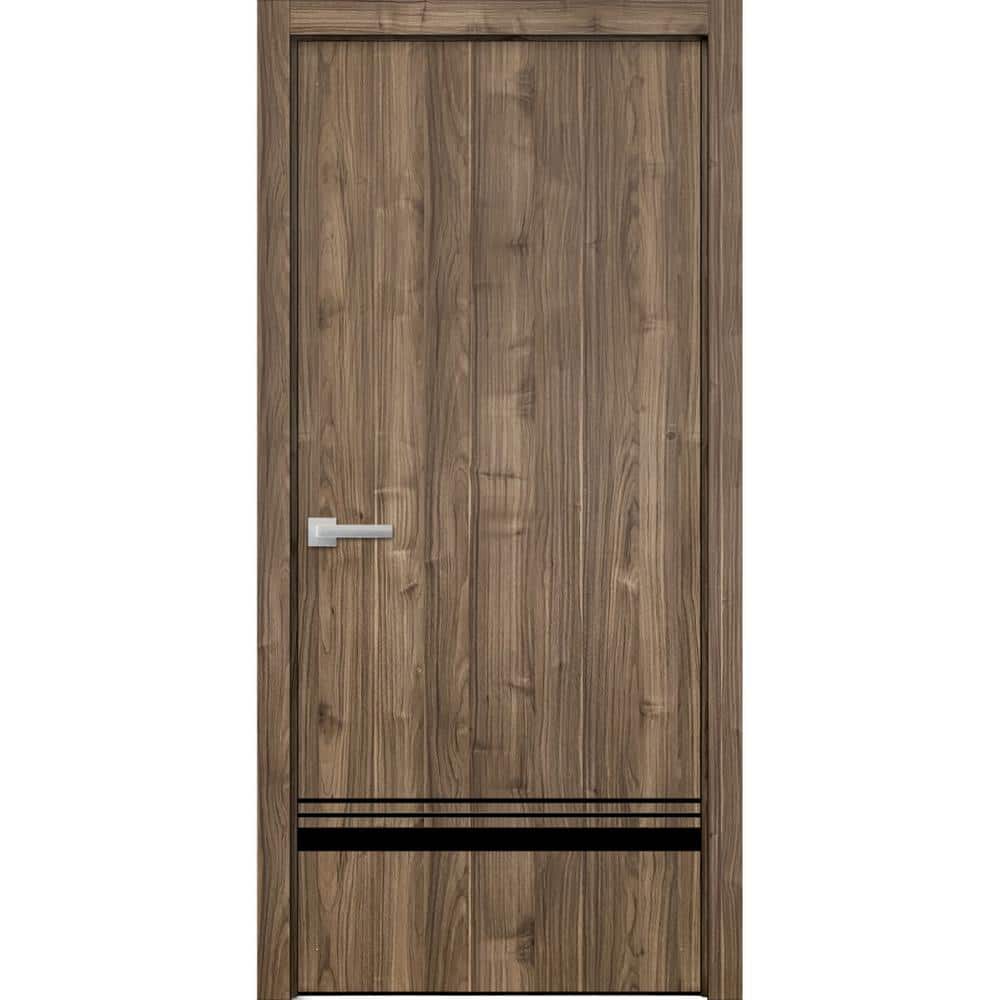 0012 30 in. x 80 in. Left-Hand/Inswing Solid Wood Walnut Wood Single Prehung Interior Door with Hardware price history on PriceWatchPro