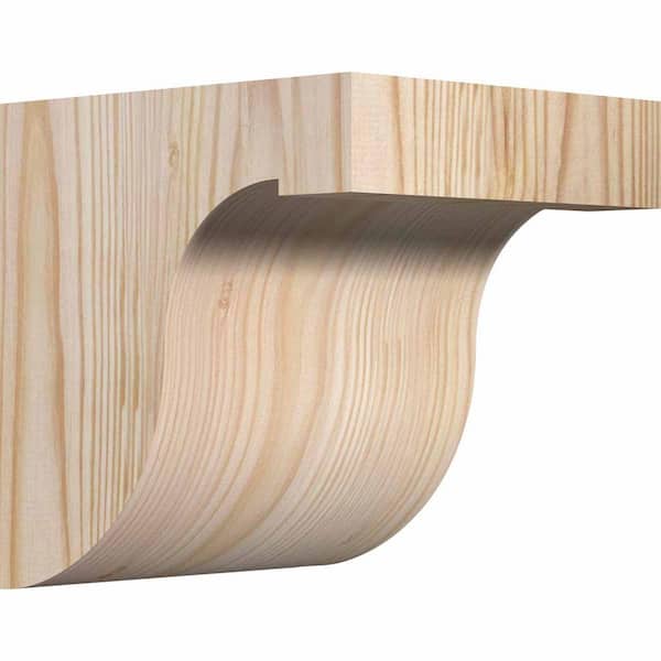 Ekena Millwork 5-1/2 in. x 6 in. x 6 in. Douglas Fir Del Monte Smooth Corbel