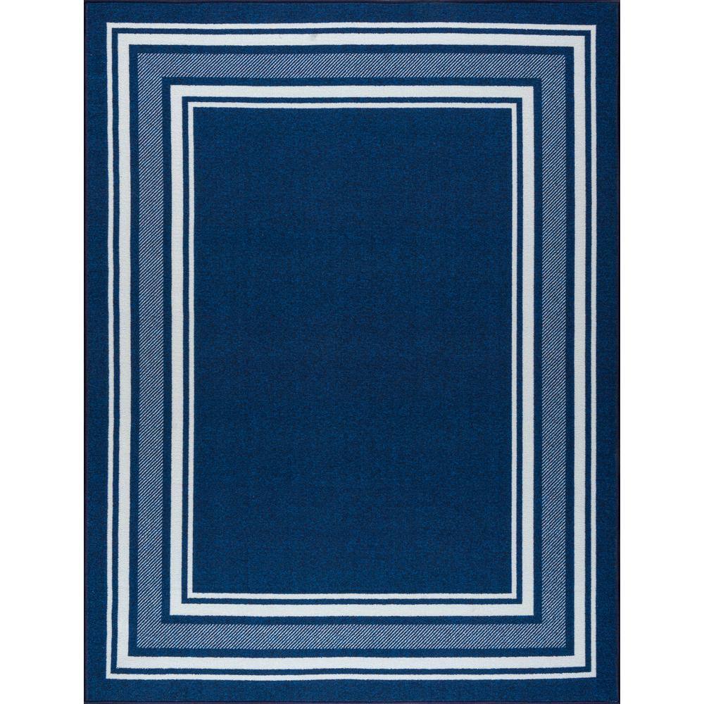 Blue Geography Rug Polyster Nordic Area Rug Non-Slip Backing Pet Friendly  Carpet for Decoration - Clearhalo