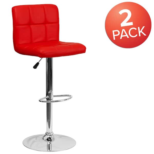 Carnegy Avenue 45.5 in. Red Bar Stool (Set of 2)