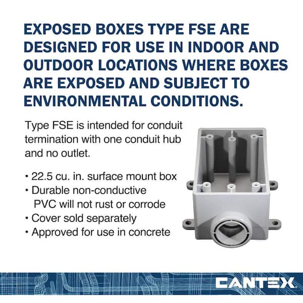 Cantex 1-Gang FSC Electrical Box R5133464 - The Home Depot