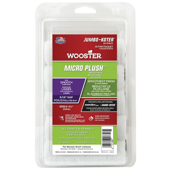 Wooster 4-1/2 in. x 5/16 in. Jumbo-Koter Micro Plush (10-Pack)