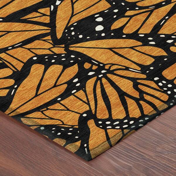 Chantille Machine Washable Indoor/Outdoor Abstract ACN2846 Orange 3 ft. x 5 ft. Area Rug