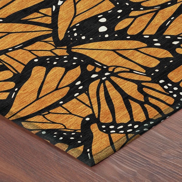Chantille Machine Washable Indoor/Outdoor Abstract ACN2846 Orange 5 ft. x 7 ft. 6 in. Area Rug