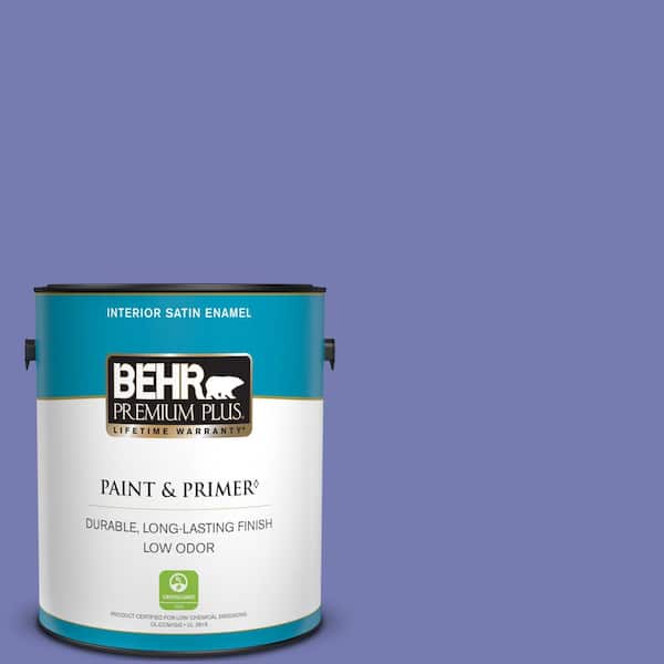 BEHR PREMIUM PLUS 1 gal. #620B-6 Magic Moment Satin Enamel Low Odor Interior Paint & Primer