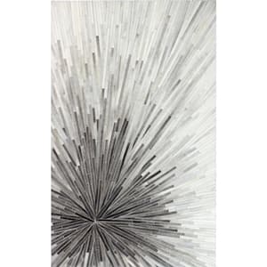 Santa Fe Grey 10 ft. x 14 ft. Geometric Contemporary Area Rug