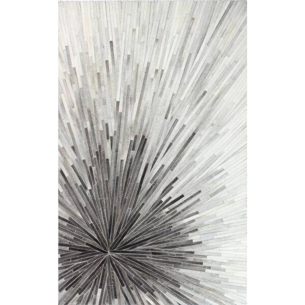 BASHIAN Santa Fe Grey 10 ft. x 14 ft. Geometric Contemporary Area Rug