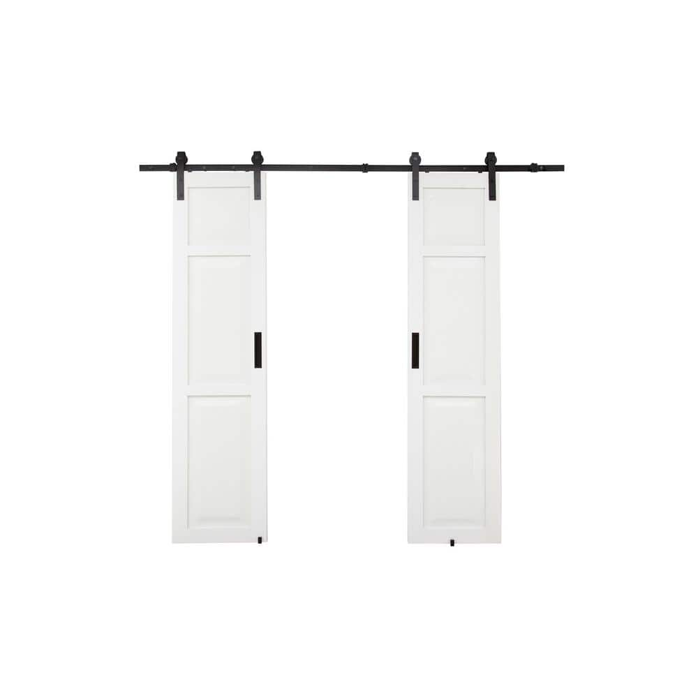 Millbrooke 42x84 White Vinyl Paneled Barn Door Kit