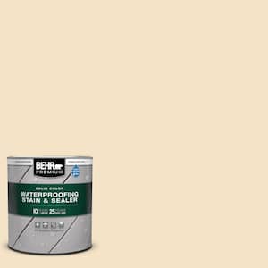 1 qt. #PPU6-10 Cream Puff Solid Color Waterproofing Exterior Wood Stain and Sealer