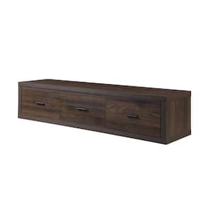 Harel 15 in. Brown TV Stand 3 Storage Drawers Fits TV's up to 60 in.