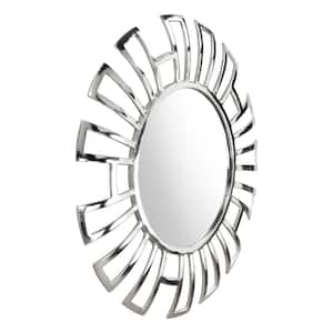 Medium Round Aluminum Modern Mirror (30.3 in. H x 30.3 in. W)