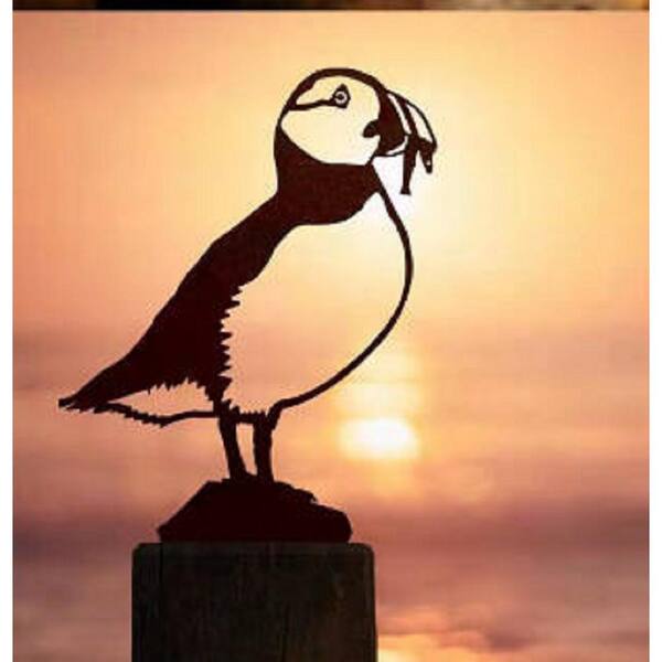 Unbranded Bird Garden Fence Wrought Iron Decoration Metal Bird Garden Art on a Branch Yard Decor For Outdoor Decorations (2-Pack)
