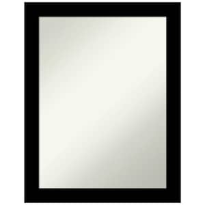 Brushed Black 21.25 in. W x 27.25 in. H Non-Beveled Modern Rectangle Framed Wall Mirror in Black
