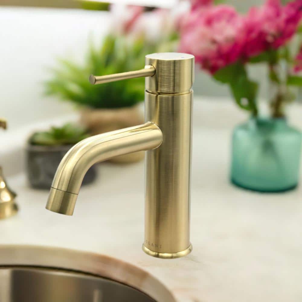 St. Lucia Champagne Gold Sleek Bathroom Faucet