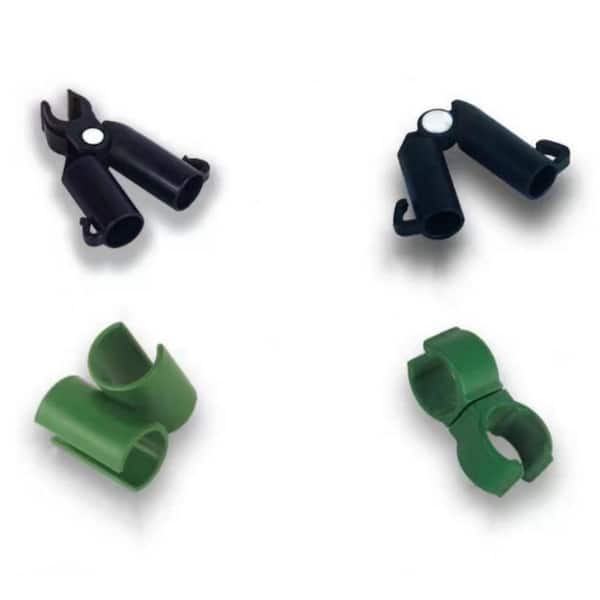 Mr. Garden 2.5 in. Connector Multiple Types for Gardening Stakes Trellis Plant Supports 0.43 in. (Pack of 50)