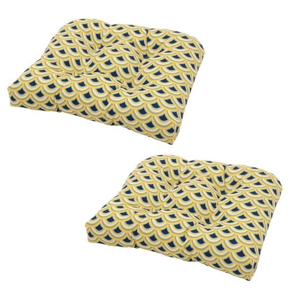 Hampton Bay Viking Tufted Outdoor Seat Cushion (2-Pack)