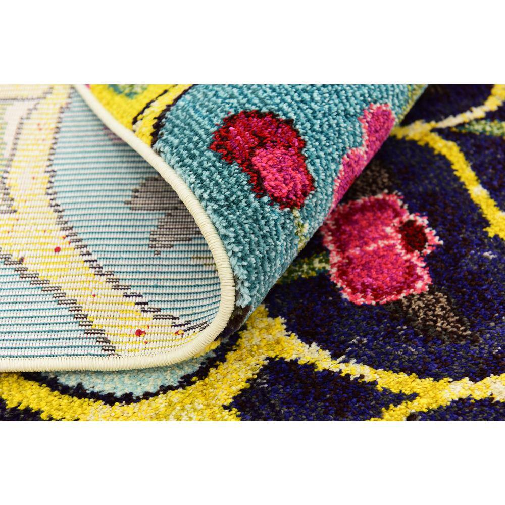 8' x 10' Blue Multi-Color Synthetic Bohemian Area Rug