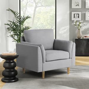 Santiago Light Grey Woven Polyester Arm Chair