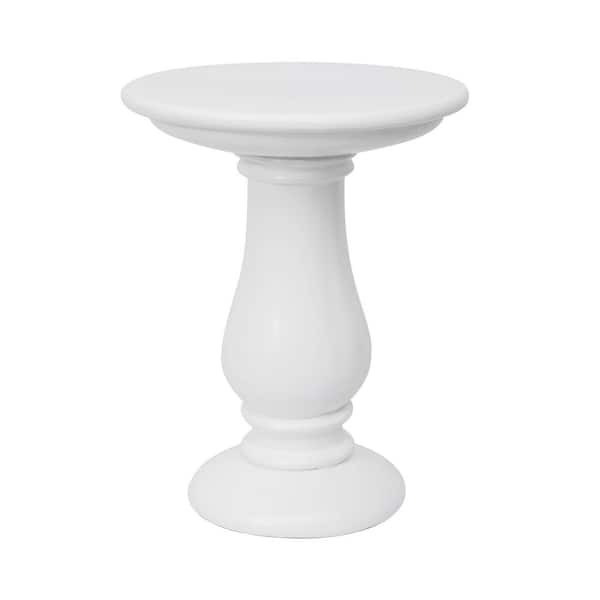 UPHA Magnesium Oxide Outdoor Porcelain White Roman Column Round Modern Side Table