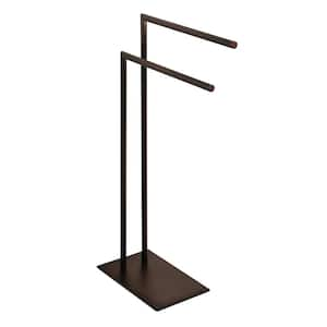 Edenscape Pedestal 2-Bar Towel Rack in Oil Rubbed Bronze