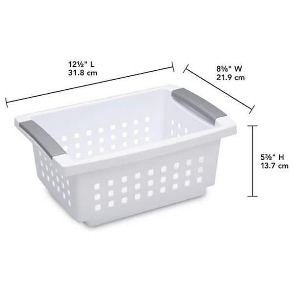 Sterilite Small Portable Rectangle Plastic 8 Qt Dish Pan Basin