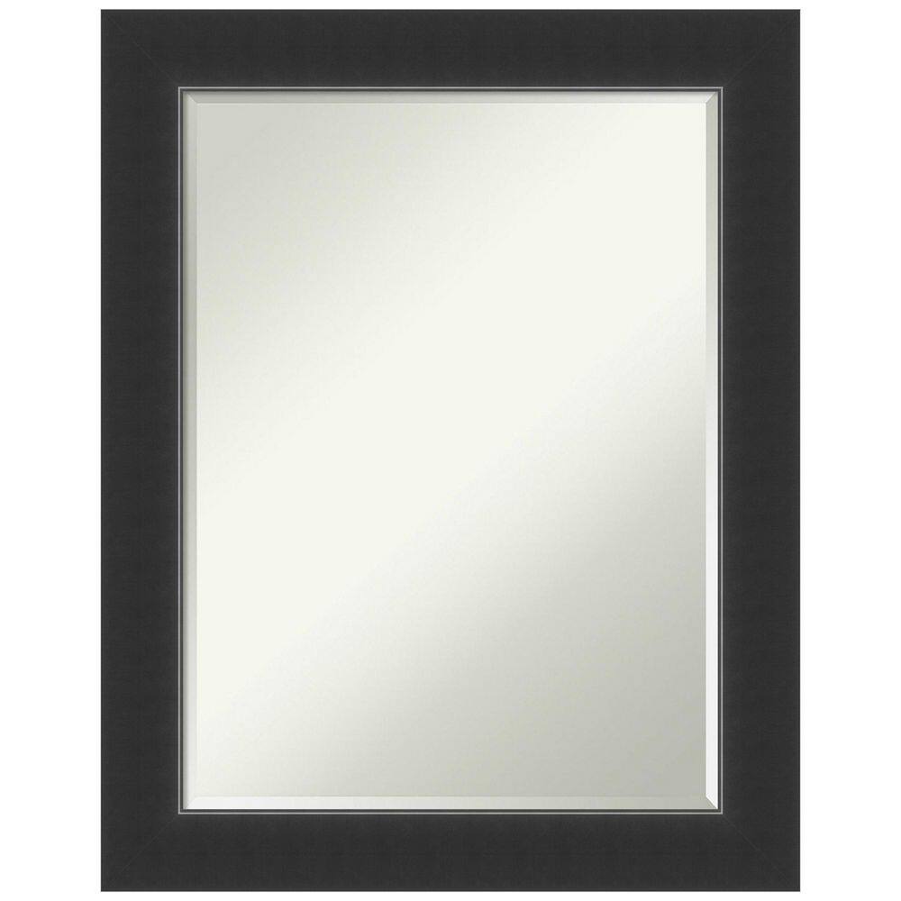 Corvino Black Petite Bevel Wood Bathroom Vanity Mirror