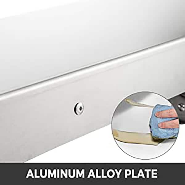 48 in. L x 12 in. W Stainless Steel Concession Shelf, Drop-Down Folding Serving Stand for Trailer Window, Silver